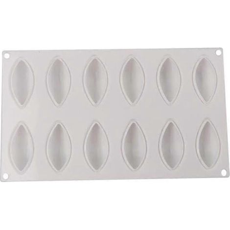 Moule à fondant en silicone à 12 cavités, moule en quenelle pour gâteau mousse (1/5)