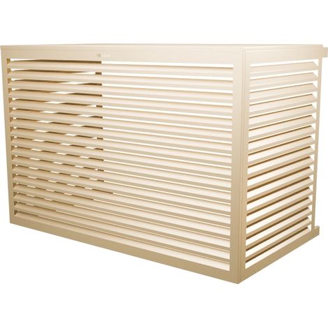 Cache unité extérieure en aluminium ivoire taille XXL - DECOCLIM-23AXXL1015