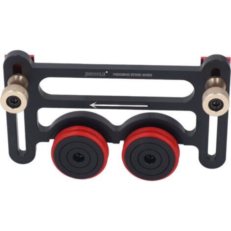 Double ball-bearing feed guide for table saw, with sliding blocks for wood (1/5)