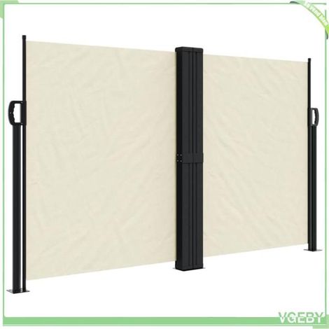 Auvent latéral rétractable - FAFEICY - 4004805 - 140 x 1200 cm - Crème - PU étanche UV (1/5)