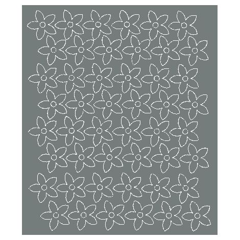 Wandaufkleber Fensterblumen 3 cm Aufkleber 48 Stück mattgrau