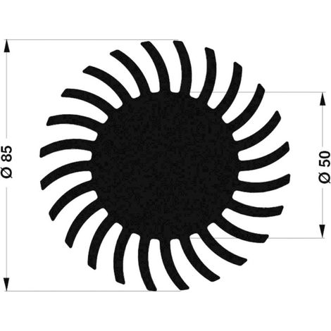 Fischer Elektronik 10103906 SK 572 20 ME LED-Kühlkörper 2.47 K/W (Ø x H) 85 mm x 20 mm