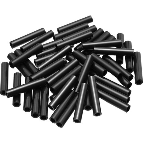 50Pcs Entretoise ABS M4 x 7mm OD x 35mm L Rondelles d'Espacement Rondes en Plastique Noir, Écrou d'Écartement Non Fileté pour Vis, Boulons, Prise Électrique (1/5)
