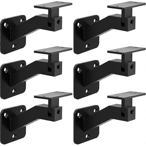Lot de 6 supports de main courante pivotants et réglables, supports d'escalier de style moderne, adaptés aux escaliers intérieurs et extérieurs (1/5)