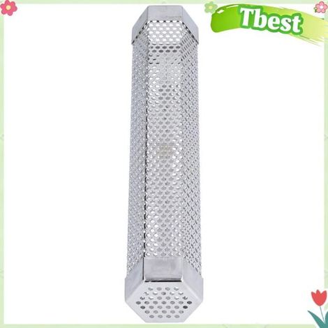Tbest Tube de fumeur Tube de fumage en acier inoxydable 304, Portable, hexagonal, Stable, générateur de fumée pour Barbecue, pour (1/5)