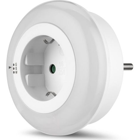 REV Luce notturna, 3 colori, luce notturna a LED, presa di corrente con crepuscolo automatico, 0,5 W, 5 lux, bianco (1/4)
