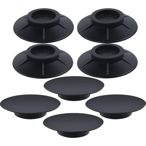 8Pcs Patins Anti-Vibration pour Machine à Laver,Sèche-Linge en Caoutchouc Coussinets de Machine à Laver à Tambour(10cm,Noir) (1/5)