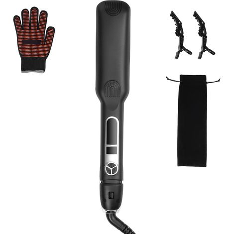 Mophorn Haarglätter – 3,8 cm Titan-Glätteisen mit negativen Ionen, LCD-Display, 25 Temperaturstufen (100°C-230°C), schnelles Aufheizen. Ideal für Salon, Zuhause und unterwegs. (1/5)