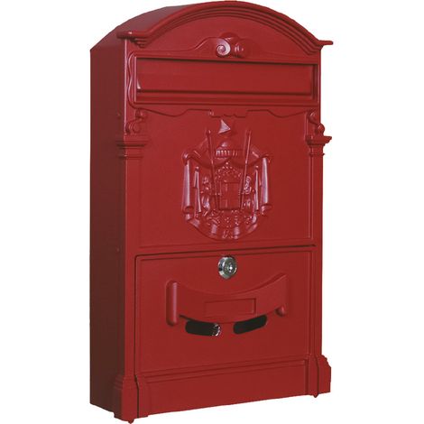 CASSETTA POSTALE 'CAMELIA' cm 25,5 x 9 x H.41 - rosso fuoco - KASART