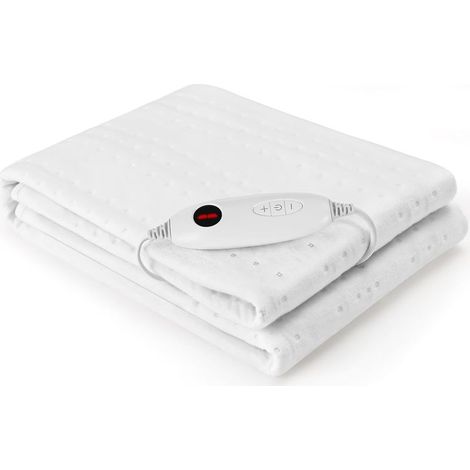 Surmatelas chauffant 150 x 80 cm - 100 W - Lavable en machine - Pour lit simple - Avec arrêt automatique de 8 heures - 6 niveaux de température - Contrôleur amovible (1/5)