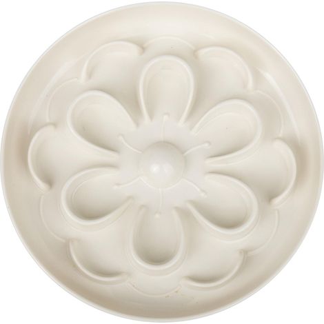Langsam fressender Katzennapf – Interaktiver Napf in Blumenlabyrinthform – Umweltfreundlich und langsam fressend – Geeignet für Katzen mit Schnurrhaaren – Spülmaschinenfest – 16 x 3 cm