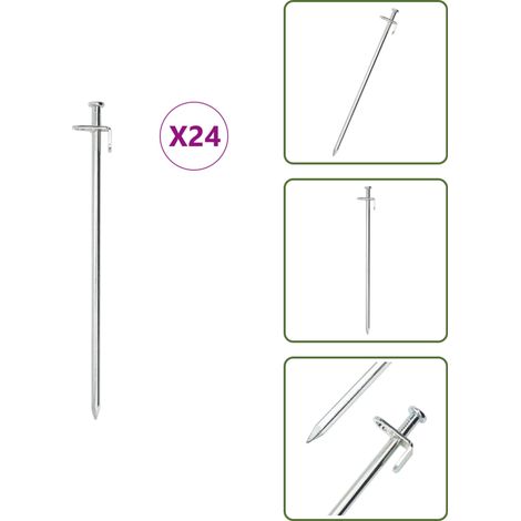 Zeltanker - vidaXL Zeltheringe 24 Stk. 30 cm 8 mm Verzinkter Stahl - Windfest (1/5)