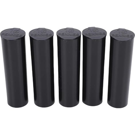 Lot de 25 Tubes de Rangement pour Pièces de Monnaie pour 50 Chacun – Porte-Monnaie Ronds en ABS Résistant à l'humidité avec étiquettes pour Dollar, Quart et Collection – Conteneurs de (1) (1/5)