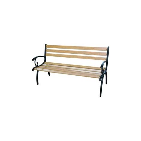PANCHINA LEGGERA GHISA VERDE LEGNO COLORE NATURALE cm.127x53x68h. peso kg.9,2 VETTE