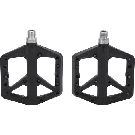 Paar rutschfeste Nylon-Fahrradpedale mit Kettenblättern für Mountainbikes und Rennräder, Schwarz (1/5)