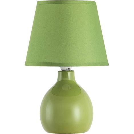 INGRID, CERAMIC TABLE LAMP WITH FABRIC SHADE (1/4)