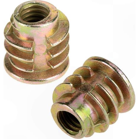 Inserts filetés en alliage de zinc compatibles avec les meubles en bois - Lot de 50 fixations M4, excellente qualité. (1/5)