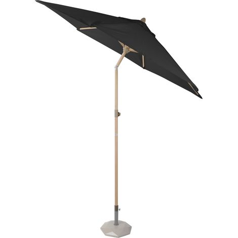 Ombrellone giardino in alluminio con palo centrale Wood nero 3m (1/5)