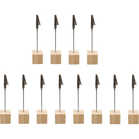 Set mit 12 Tischkartenhaltern mit Clips – Foto-/Menükartenhalter – Dekoration für Zuhause, Büro oder festliche Anlässe (1/5)