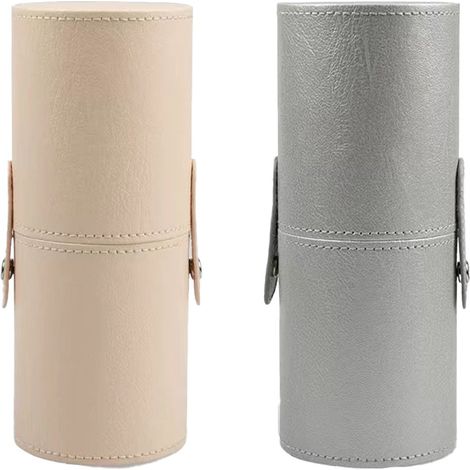 Boîte De Rangement Pour Pinceaux À Maquillage - Cuir PU - Double Compartiment Convertible - 2 Pièces (1/5)