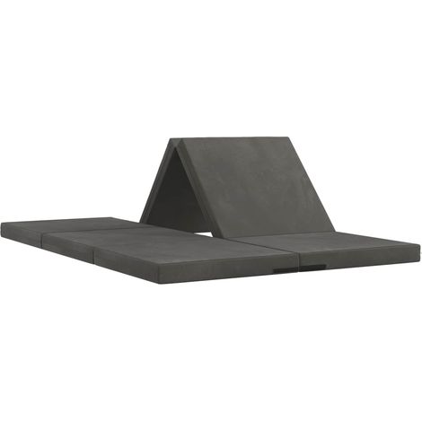 Maison Exclusive - Divano Letto Pieghevole 140 x 67 x 15 cm Grigio Scuro (1/5)