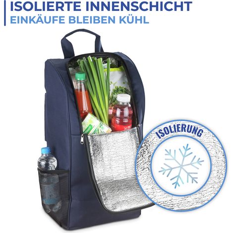 Einkaufswagen mit Teleskopgriff und Klappsitz, geräumige Regaltasche mit Dreifachrädern - 35 l, WENKO (1/5)