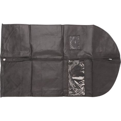 Lot de 4 housses à vêtements noires en tissu non tissé, anti-poussière et respirantes, avec fenêtre transparente, pour robe adulte. (1/5)