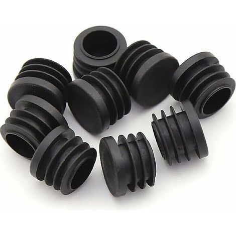 Bouchon Pied de Chaise,Bouchon en Plastique Rond,30 pièces Bouchon d'extrémité de Tube Noir Bouchon de Chaise Glisse Rond Embout de Protection de Meubles Chaise/Jambe Tuyau Couvercle Insert (25mm),Fon