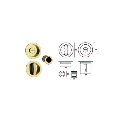 KIT PER PORTE SCORREVOLI ORO LUCIDO  mm.50 frontale con incontro oro luc. (E0262S40)    TELESE