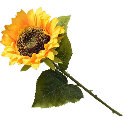 Tournesol artificiel en soie, style champêtre, fleur simulée jaune pour décoration intérieure et extérieure (1/5)