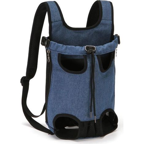 Sac de transport pour chien – Toile robuste – Confort optimal – Rembourrage épais – Anneau en D pour bol de voyage – Pour randonnées et voyages (1/5)