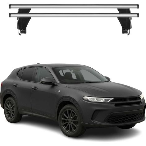 OMAC Dachträger Querträger Alu für Dodge Hornet 965 2023-2025 – Abschließbar – T-Nut – City-Crash-getestet – Max. 50 kg Silber (1/5)