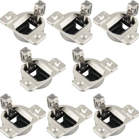 Bisagras de 110 grados para puertas de armarios, revestimiento metálico robusto para paneles de 16 a 10 mm de espesor - Crezuo (1/3)