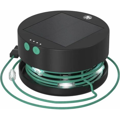 LYCXAMES 5,5 m Solar-Campinglichter, 20 LEDs, wiederaufladbar, wasserdicht, mit mehreren Beleuchtungsmodi und Powerbank-Funktion, ideal für Ihre Camping-Dekoration. (1/5)