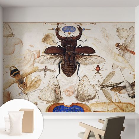 Papier peint intissé avec imprimé pour intérieur moderne application facile a motif - Colle incluse gratuite Harmonie naturelle 152x104 cm (1/5)