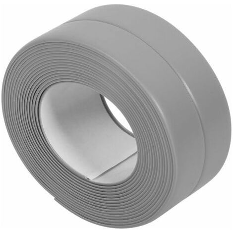 Sealing Tape Waterproof Adhesive Tape Self-Adhesive Sealing Strip for Kitchen or Bathroom (38mm3.2M-Gray)