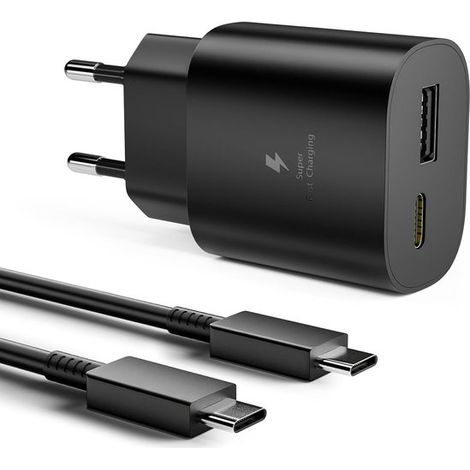 USB-C-Ladegerät, 25-W-PD+QC-Schnelllade-Netzteil, geeignet für Galaxy S25, S24 Ultra, S23+, S23 Ultra, S22, S21 und Note20 (1/5)