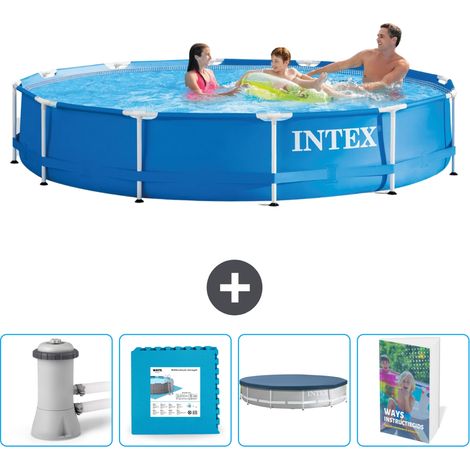 Intex Piscina con struttura Rotonda - 366x76 cm - 7-pezzi  SCB124 (1/4)