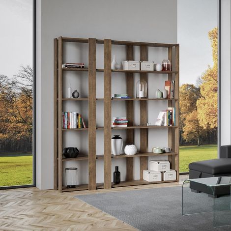 Libreria Moderna 5 Ripiani 178x36x204 cm in nobilitato Marrone (1/3)