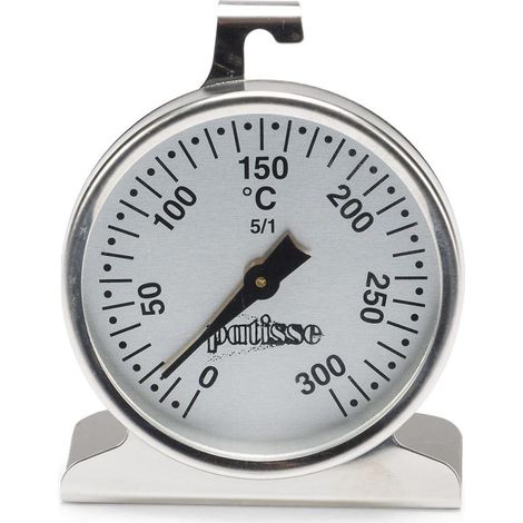 Termómetro de horno de acero inoxidable para temperaturas de hasta 300 grados.