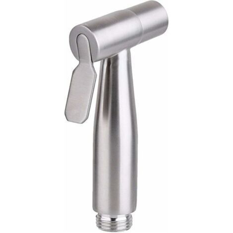 Premium Stainless Steel Manual Bidet Sprayer - Complete Toilet Bidet Set, Stainless Steel - Silver-Fei Yu (1/3)