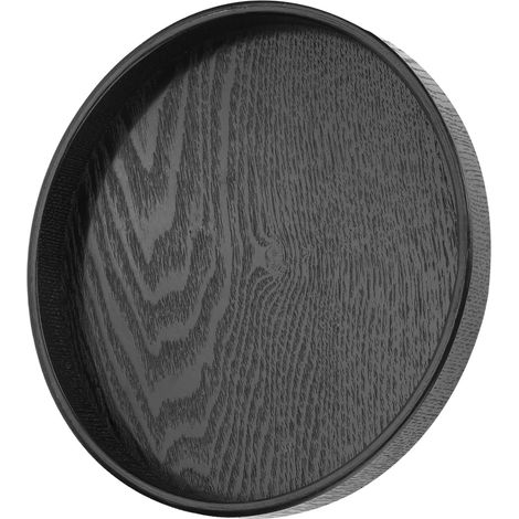 Rundes Serviertablett aus Massivholz für Tee, Kaffee, Snacks, Mahlzeiten und Restaurants, 24 cm (1/5)