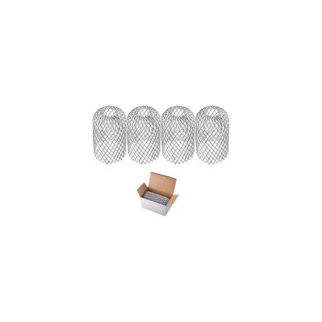 Cet ensemble d'accessoires de gouttière en quatre pièces comprend une protection de gouttière en métal, une grille de filtration et une grille de filtration rétractable pour tuyau de drainage. (1/5)