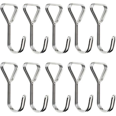 10 Pcs Crochets en Spirale, Tendeur Crochets Acier Inoxydable, Sandow Elastique Crochets, Tendeurs Elastique Crochets, pour Tentes, Vélos, Fixation De Bagages, Crochets De Fixation (1/5)