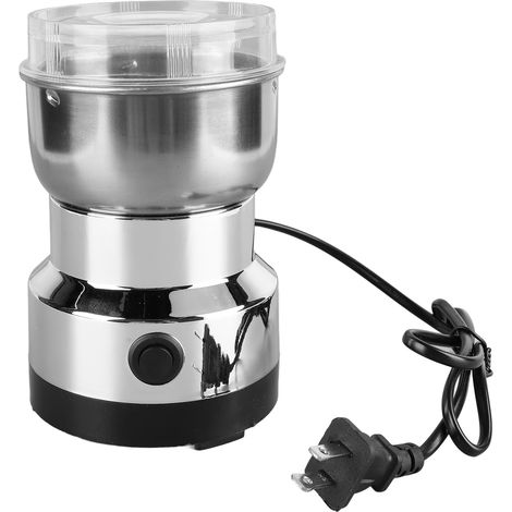 Moulin électrique à café 4 lames, couvercle transparent, petit broyeur pour herbes et grains, prise américaine 110V (1/5)