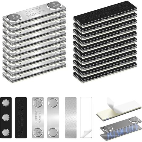 20 Pièces Clips Magnétiques Moustiquaire Fenêtre, Aimants Autocollants pour Rideaux Occultants, Stores, Voilage et Badge Magnétique, Fixation Sans Perçage, Fermeture Adhésive Bureau Salle de Bains (1/5)