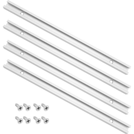 Rail en Forme de T en Alliage d'aluminium Rainure Gabarit de Montage Fente Rainure en T Accessoires de Rail d'onglet pour Scies à Bras Radiales Établis Perceuses à Colonne 300mm (1/5)