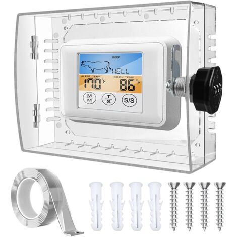 Alloggiamento del termostato di grande formato con coperchio protettivo trasparente e sistema di sicurezza codificato per il controllo della temperatura e la protezione antimanomissione. (1/5)