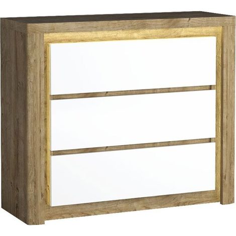 Cómoda Etrmona 105 , Con cajones, Número de cajones: 3, 98x114x41cm, LED (1/5)