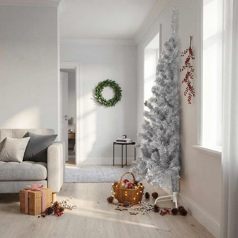 Teenpull – Künstlicher Weihnachtsbaum mit Ständer Silber 240 cm PET (1/5)